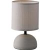 Luce Ambiente e Design LUMETTO FURORE GRIGIO 1 LUCE ATTACCO E14 14X24CM IN CERAMICA E PARALUME IN TESSUTO