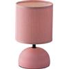 Luce Ambiente e Design LUMETTO FURORE ROSA 1 LUCE ATTACCO E14 14X24CM IN CERAMICA E PARALUME IN TESSUTO