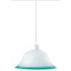 Luce Ambiente e Design LAMPADARIO A SOSPENSIONE 700 IN VETRO CAMPANA VERDE 1 LUCE ATTACCO E27 31X120CM