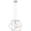 Luce Ambiente e Design LAMPADARIO A SOSPENSIONE ABRAXAS BIANCA 1 LUCE ATTACCO E27 40,5X29,5X150CM IN METALLO