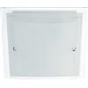 Luce Ambiente e Design PLAFONIERA DRITTA E CURVA BIANCA 2 LUCI ATTACCO E27 30X11X30CM