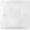 Luce Ambiente e Design PLAFONIERA DRITTA E CURVA BIANCA 2 LUCI ATTACCO E27 40X11,3X40CM
