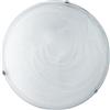 Luce Ambiente e Design PLAFONIERA DUNA BIANCA 1 LUCE ATTACCO E27 30X30X8CM IN VETRO SATINATO