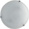 Luce Ambiente e Design PLAFONIERA DUNA BIANCA 2 LUCI ATTACCO E27 40X40X11CM IN VETRO SATINATO