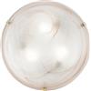 Luce Ambiente e Design PLAFONIERA DUNA TABACCO 3 LUCI ATTACCO E27 50X50X11CM IN VETRO SATINATO