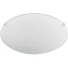 Luce Ambiente e Design PLAFONIERA EGIZIA BIANCA 1 LUCE ATTACCO E27 25X25CM VETRO SATINATO GANCI CROMO