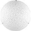 Luce Ambiente e Design PLAFONIERA ESAGRAM BIANCA E GRANIGLIA STELLA 2 LUCI ATTACCO E27 30X30X9,5CM