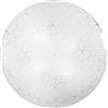 Luce Ambiente e Design PLAFONIERA ESAGRAM BIANCA E GRANIGLIA STELLA 4 LUCI ATTACCO E27 50X50X13,5CM