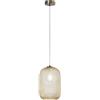 Luce Ambiente e Design LAMPADARIO A SOSPENSIONE ASHFORD OVALE AMBRA 1 LUCE ATTACCO E27 20X150CM