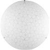 Luce Ambiente e Design PLAFONIERA ESAGRAM BIANCA E GRANIGLIA STELLA 3 LUCI ATTACCO E27 40X40X10,5CM