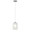 Luce Ambiente e Design LAMPADARIO A SOSPENSIONE ASHFORD OVALE TRASPARENTE 1 LUCE ATTACCO E27 15X150CM