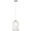 Luce Ambiente e Design LAMPADARIO A SOSPENSIONE ASHFORD OVALE TRASPARENTE 1 LUCE ATTACCO E27 20X150CM