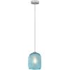 Luce Ambiente e Design LAMPADARIO A SOSPENSIONE ASHFORD OVALE TURCHESE 1 LUCE ATTACCO E27 15X150CM