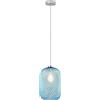 Luce Ambiente e Design LAMPADARIO A SOSPENSIONE ASHFORD OVALE TURCHESE 1 LUCE ATTACCO E27 20X150CM