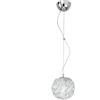 Luce Ambiente e Design LAMPADARIO A SOSPENSIONE ASTRA CROMO 1 LUCE ATTACCO E27 20X120CM ALLUMINIO EFFETTO CRISTALLO