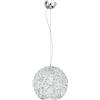 Luce Ambiente e Design LAMPADARIO A SOSPENSIONE ASTRA CROMO 1 LUCE ATTACCO E27 35X35X120CM ALLUMINIO EFFETTO CRISTALLO