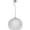 Luce Ambiente e Design LAMPADARIO A SOSPENSIONE ASTRA CROMO 3 LUCI ATTACCO E27 45X45X120CM ALLUMINIO EFFETTO CRISTALLO