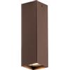 Luce Ambiente e Design PLAFONIERA FLUKE QUADRATA CORTEN 1 LUCE ATTACCO GU10 6X6X20CM