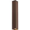 Luce Ambiente e Design PLAFONIERA FLUKE QUADRATA CORTEN 1 LUCE ATTACCO GU10 6X6X40CM