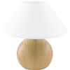 Luce Ambiente e Design LUMETTO PINO LEGNO CHIARO E PARALUME BIANCO 1 LUCE ATTACCO E14 23X23CM