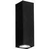 Luce Ambiente e Design PLAFONIERA FLUKE QUADRATA NERA 1 LUCE ATTACCO GU10 6X6X20CM