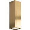 Luce Ambiente e Design PLAFONIERA FLUKE QUADRATA ORO 1 LUCE ATTACCO GU10 6X6X20CM