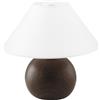 Luce Ambiente e Design LUMETTO ROVERE LEGNO ROVERE CON PARALUME BIANCO 1 LUCE ATTACCO E14 23X23CM