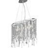 Luce Ambiente e Design LAMPADARIO A SOSPENSIONE BREEZE CROMO E CRISTALLI K9 5 LUCI ATTACCO E14 66,5X23,5X140CM