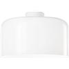 Luce Ambiente e Design PLAFONIERA GIBUS BIANCA 1 LUCE ATTACCO E27 35X35X23CM IN VETRO SOFFIATO