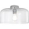 Luce Ambiente e Design PLAFONIERA GIBUS TRASPARENTE 1 LUCE ATTACCO E27 30X30X23CM IN VETRO SOFFIATO