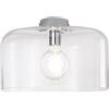 Luce Ambiente e Design PLAFONIERA GIBUS TRASPARENTE 1 LUCE ATTACCO E27 35X35X23CM IN VETRO SOFFIATO
