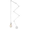 Luce Ambiente e Design PLAFONIERA HABITAT BIANCA 1 LUCE ATTACCO E27 500CM REGOLABILE CON DEVIATORE