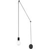 Luce Ambiente e Design PLAFONIERA HABITAT NERA 1 LUCE ATTACCO E27 500CM REGOLABILE CON DEVIATORE