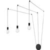 Luce Ambiente e Design PLAFONIERA HABITAT NERA 3 LUCI ATTACCO E27 500CM REGOLABILE CON DEVIATORE