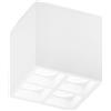 Luce Ambiente e Design PLAFONIERA HAPIS QUADRATA BIANCA 4 LUCI ATTACCO GU10 MINI 10,5X10,5X11CM IN GESSO VERNICIABILE
