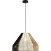 Luce Ambiente e Design LAMPADARIO A SOSPENSIONE COCONUT BIANCO NERO E MARRONE IN CARTA NATURALE E METALLO 1 LUCE ATTACCO E27 40W LAMP SIZE Dia45xH30CM STRUTTURA 45x45x220CM