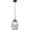 Luce Ambiente e Design LAMPADARIO A SOSPENSIONE DUKE GRIGIA IN VETRO 1 LUCE ATTACCO E27 D21X200CM