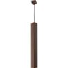 Luce Ambiente e Design LAMPADARIO A SOSPENSIONE FLUKE QUADRATA CORTEN 1 LUCE ATTACCO GU10 6X6X60CM