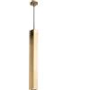 Luce Ambiente e Design LAMPADARIO A SOSPENSIONE FLUKE QUADRATA ORO 1 LUCE ATTACCO GU10 6X6X60CM