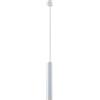Luce Ambiente e Design LAMPADARIO A SOSPENSIONE FLUKE TONDA BIANCA 1 LUCE ATTACCO GU10 5,5X5,5X30CM