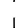 Luce Ambiente e Design LAMPADARIO A SOSPENSIONE FLUKE TONDA NERA 1 LUCE ATTACCO GU10 5,5X5,5X30CM