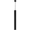 Luce Ambiente e Design LAMPADARIO A SOSPENSIONE FLUKE TONDA NERA 1 LUCE ATTACCO GU10 5,5X5,5X60CM