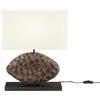 Luce Ambiente e Design LAMPADA DA TAVOLO IN LEGNO ACACIA 35X48H CM 1 LUCE ATTACCO E27