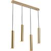 Luce Ambiente e Design LAMPADARIO A SOSPENSIONE FLUKE TONDA ORO 4 LUCI ATTACCO GU10 68X7X200CM
