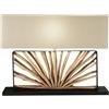 Luce Ambiente e Design LAMPADA DA TAVOLO IN LEGNO ETHEREAL 80X20X44CM 1 LUCE ATTACCO E27 BASE NERA