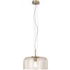 Luce Ambiente e Design LAMPADARIO A SOSPENSIONE GIBUS AMBRA 1 LUCE ATTACCO E27 30X30X150CM IN VETRO SOFFIATO
