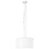 Luce Ambiente e Design LAMPADARIO A SOSPENSIONE GIBUS BIANCA 1 LUCE ATTACCO E27 35X35X150CM IN VETRO SOFFIATO
