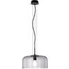 Luce Ambiente e Design LAMPADARIO A SOSPENSIONE GIBUS FUME' 1 LUCE ATTACCO E27 30X30X150CM IN VETRO SOFFIATO