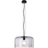 Luce Ambiente e Design LAMPADARIO A SOSPENSIONE GIBUS FUME' 1 LUCE ATTACCO E27 35X35X150CM IN VETRO SOFFIATO