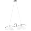 Luce Ambiente e Design LAMPADARIO A SOSPENSIONE HALLEY CROMO 2 LUCI ATTACCO E27 76X30X110CM